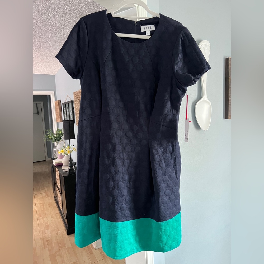 Navy and green Elle dress